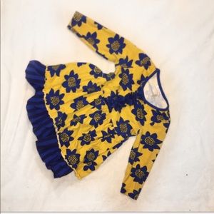 Molly & Millie Blue Yellow Floral Dress 2T